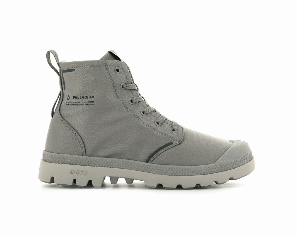 Palladium Pampa Lite+ Recycle Wp+ Damen Stiefel Wasserdicht Grau ||459368-ERB||